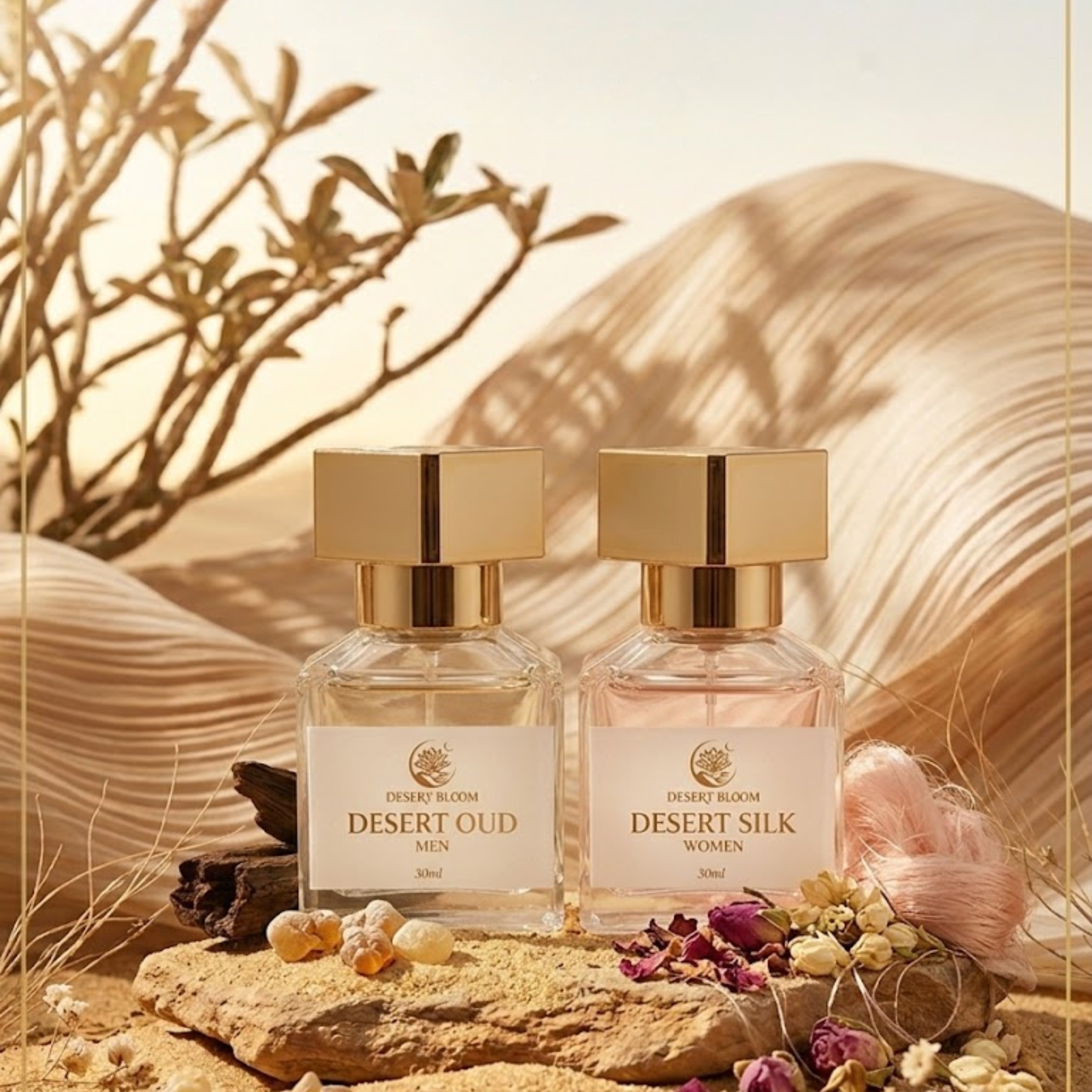 Desert Combo Deal Men and Women Oud and Silk Perfume Set Pack