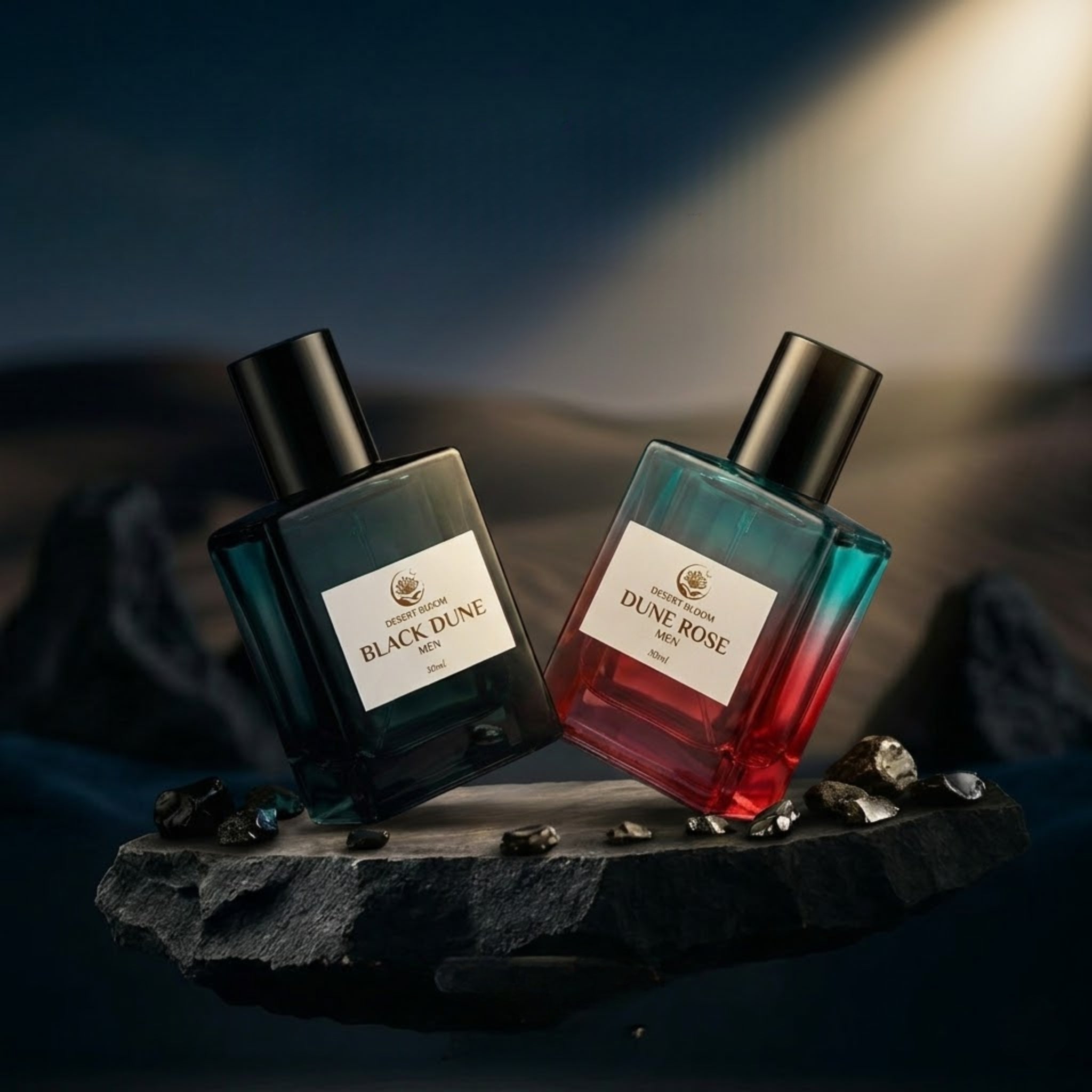 Dune Combo Deal Black Dune Men and Dune Rose Women Perfume Set Pack